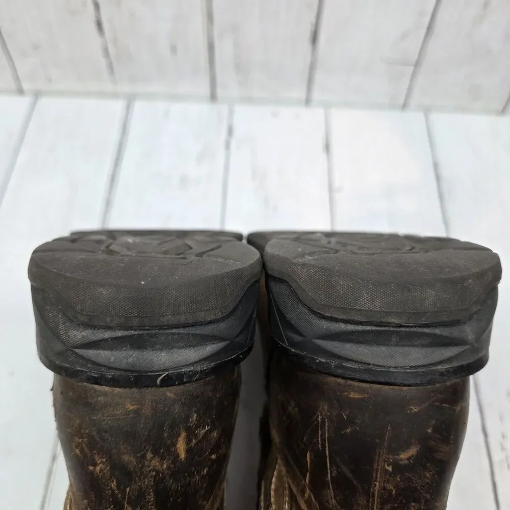 Ariat Kid's Work Hog Brown Leather Western Boot Youth Size 1 Boys 10042412 GUC